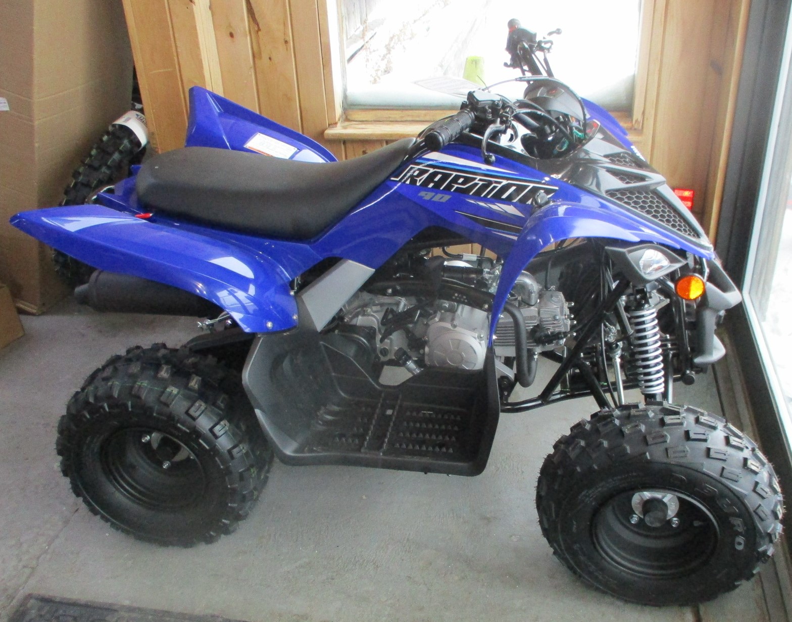 2022 Yamaha Raptor 90 Youth ATV – Blue « John E Harvey's Gasoline Alley